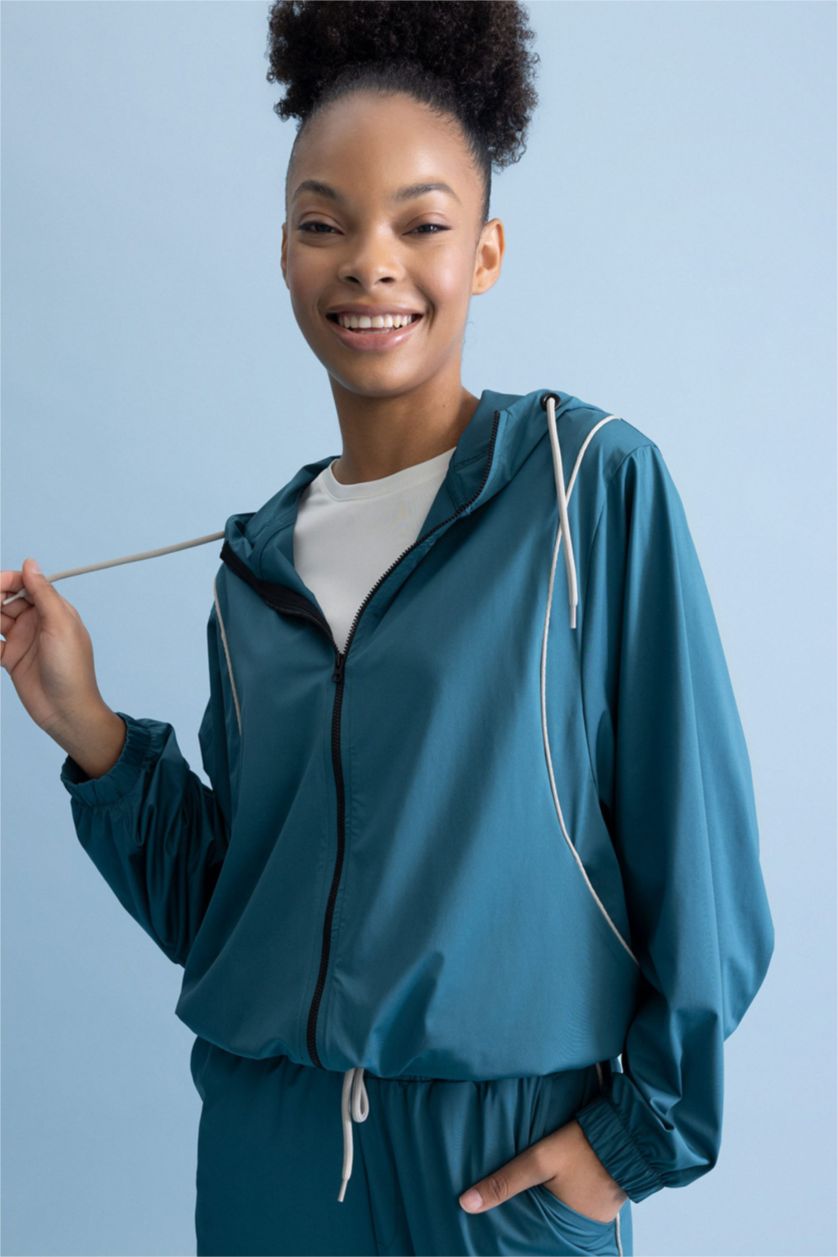 حريمي أخضر غامق كارديجان منسوج قصة عادية من DeFactoFit