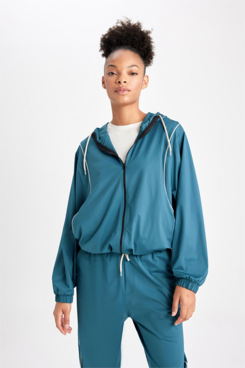 حريمي أخضر غامق كارديجان منسوج قصة عادية من DeFactoFit