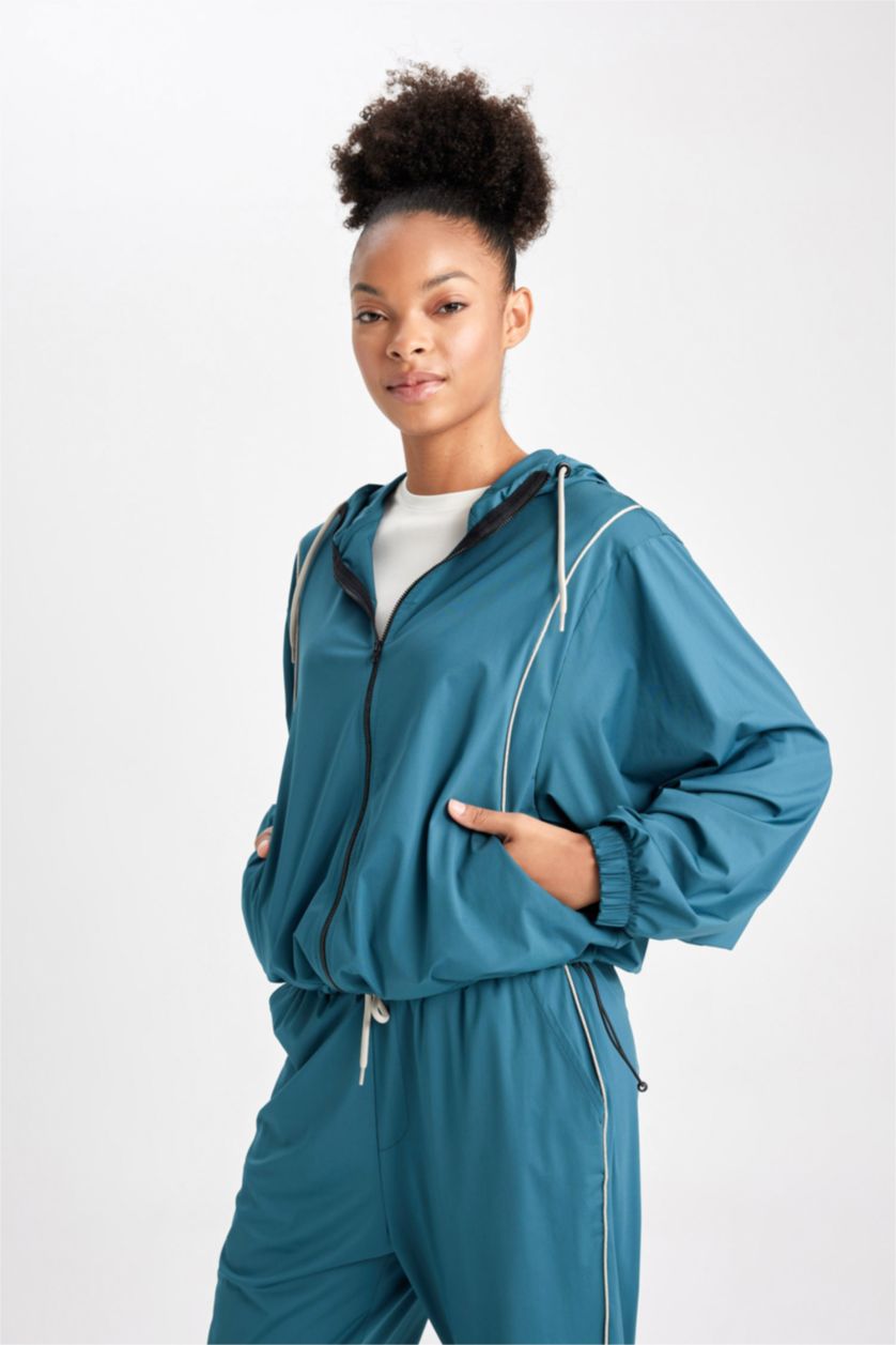 حريمي أخضر غامق كارديجان منسوج قصة عادية من DeFactoFit