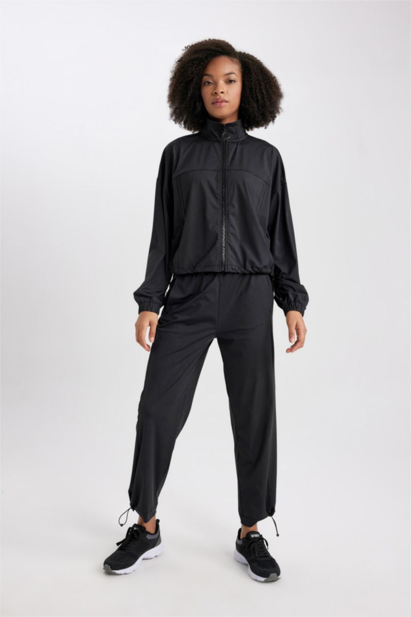 حريمي أسود كارديجان بريميوم قصة عادية بسوسته من DeFactoFit