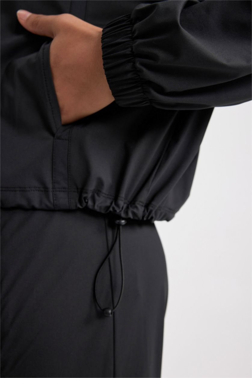 حريمي أسود كارديجان بريميوم قصة عادية بسوسته من DeFactoFit