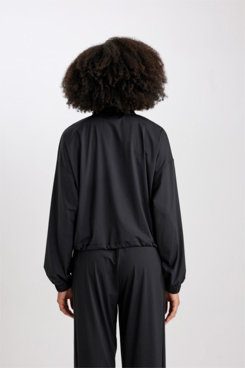 حريمي أسود كارديجان بريميوم قصة عادية بسوسته من DeFactoFit