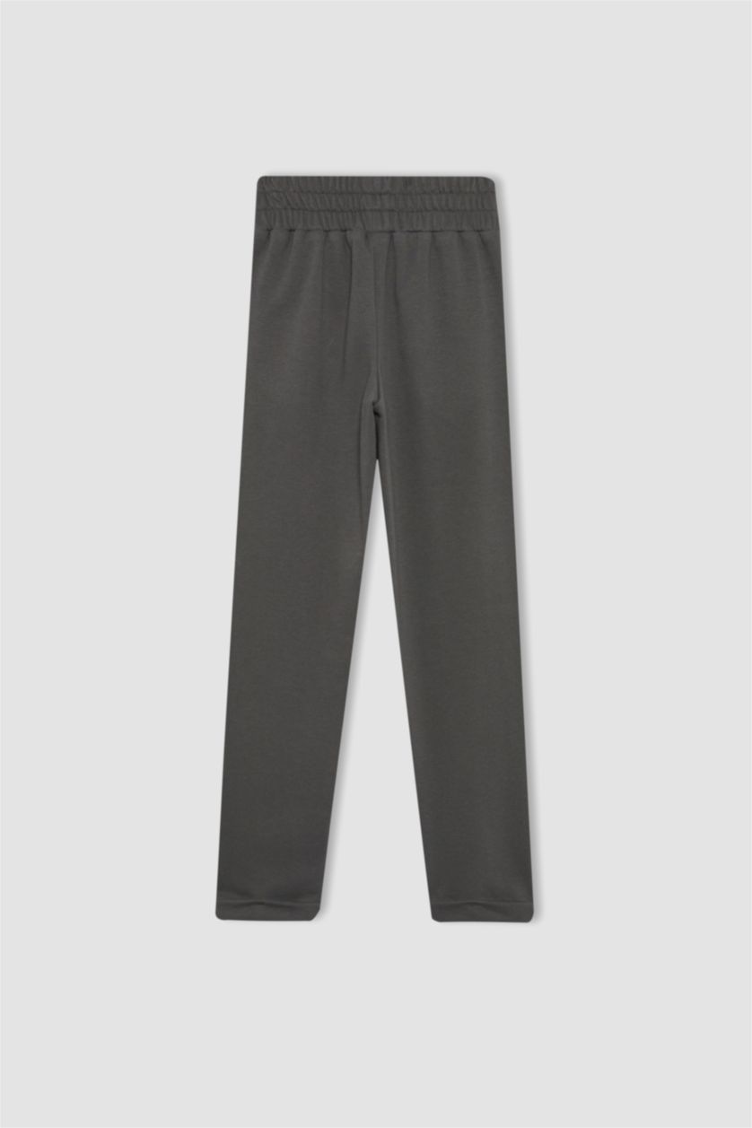 FILLES Anthracite Pantalon Jogging Coupe Carotte Pour Fille