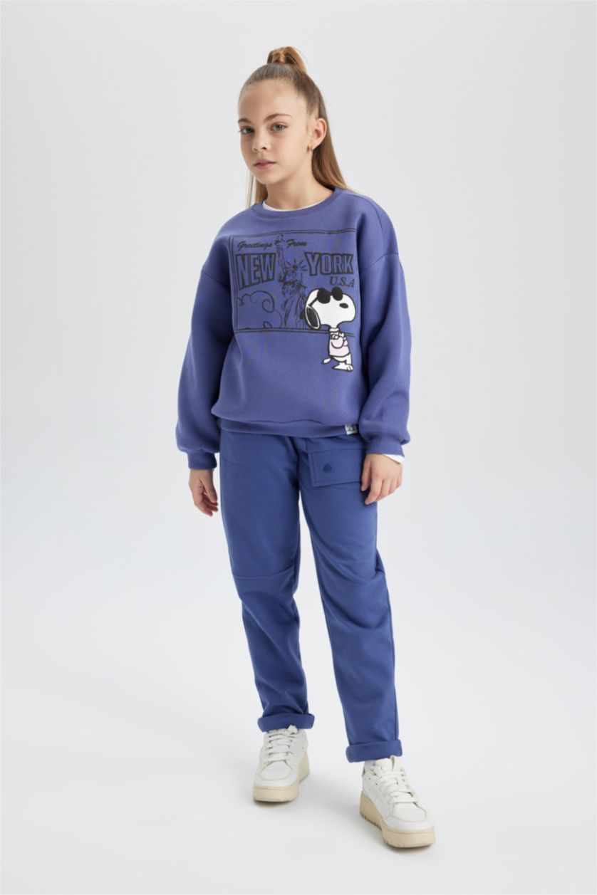 بنات بنفسجي بنطلون بجامة رياضي بناتي كاروت فيت