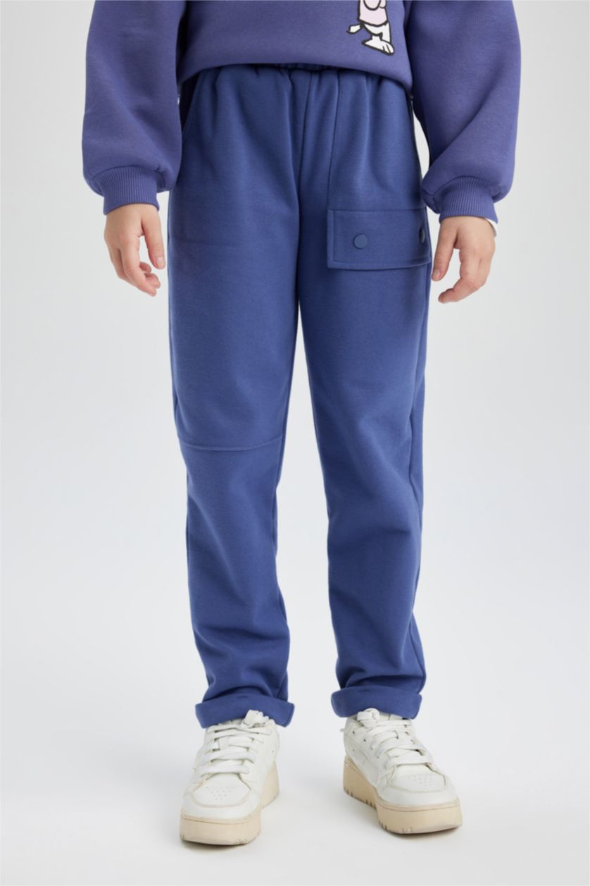 بنات بنفسجي بنطلون بجامة رياضي بناتي كاروت فيت