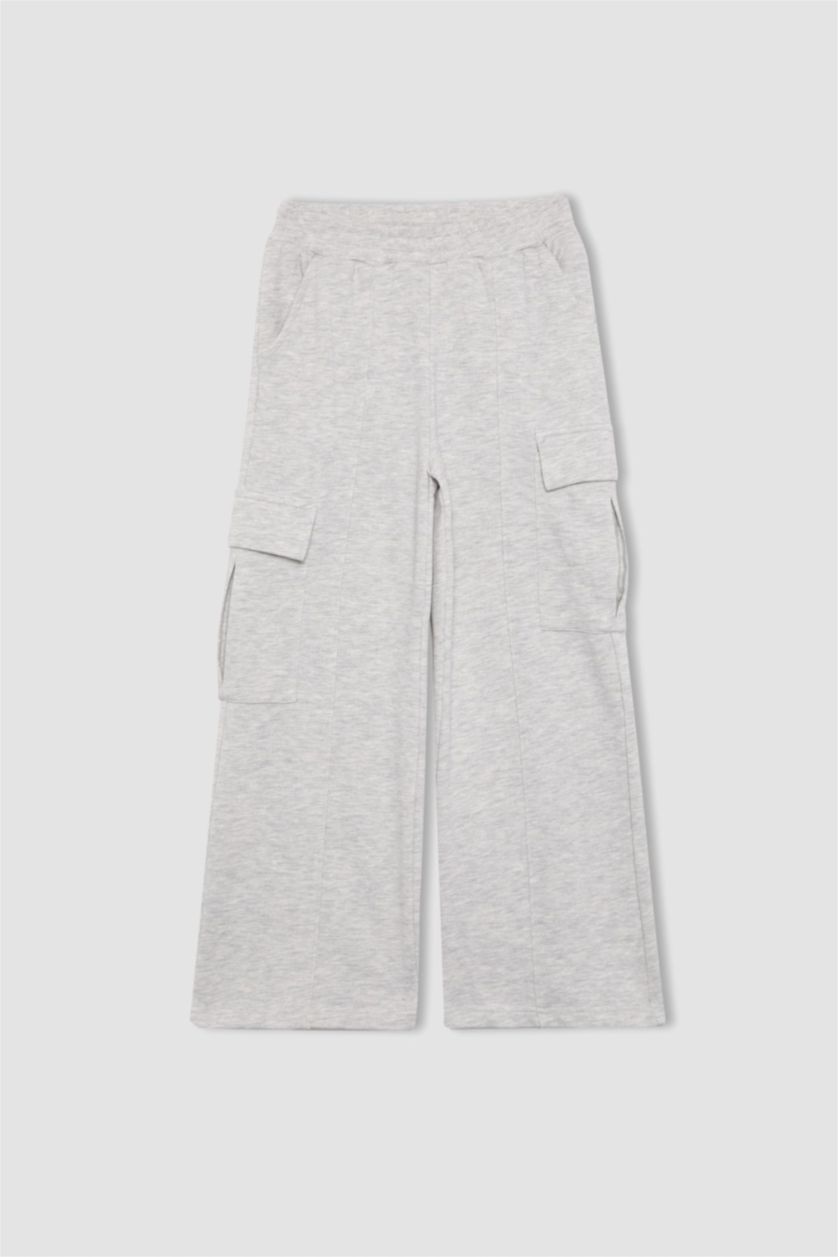 FILLES Gris Pantalon Jogging Coupe Cargo Pour Fille