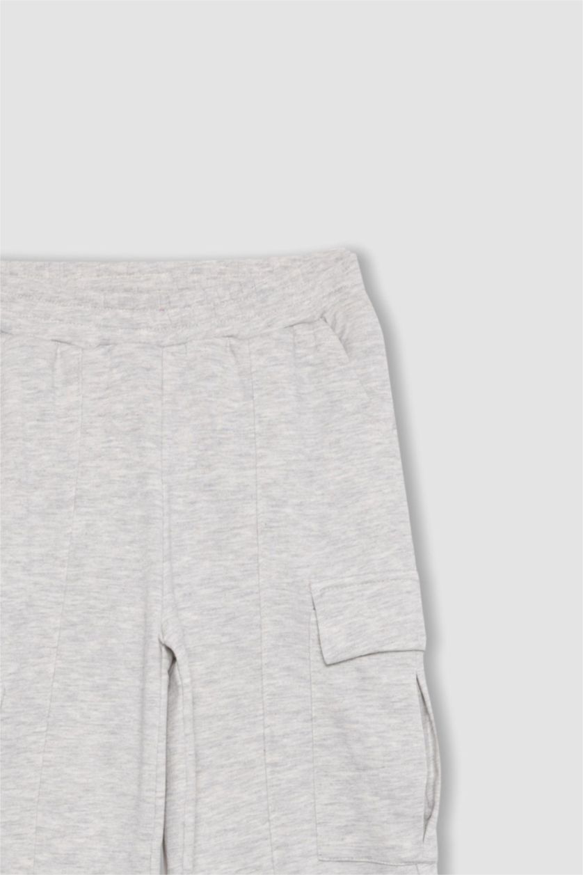 FILLES Gris Pantalon Jogging Coupe Cargo Pour Fille