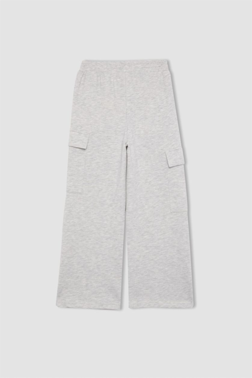 FILLES Gris Pantalon Jogging Coupe Cargo Pour Fille