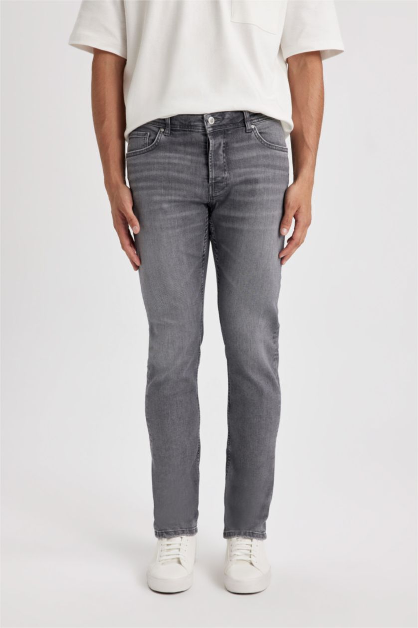 MAN Grey Pedro Slim Fit Slim Fit Normal Waist Jean Pant