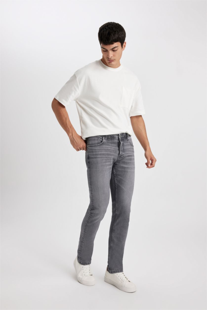 MAN Grey Pedro Slim Fit Slim Fit Normal Waist Jean Pant