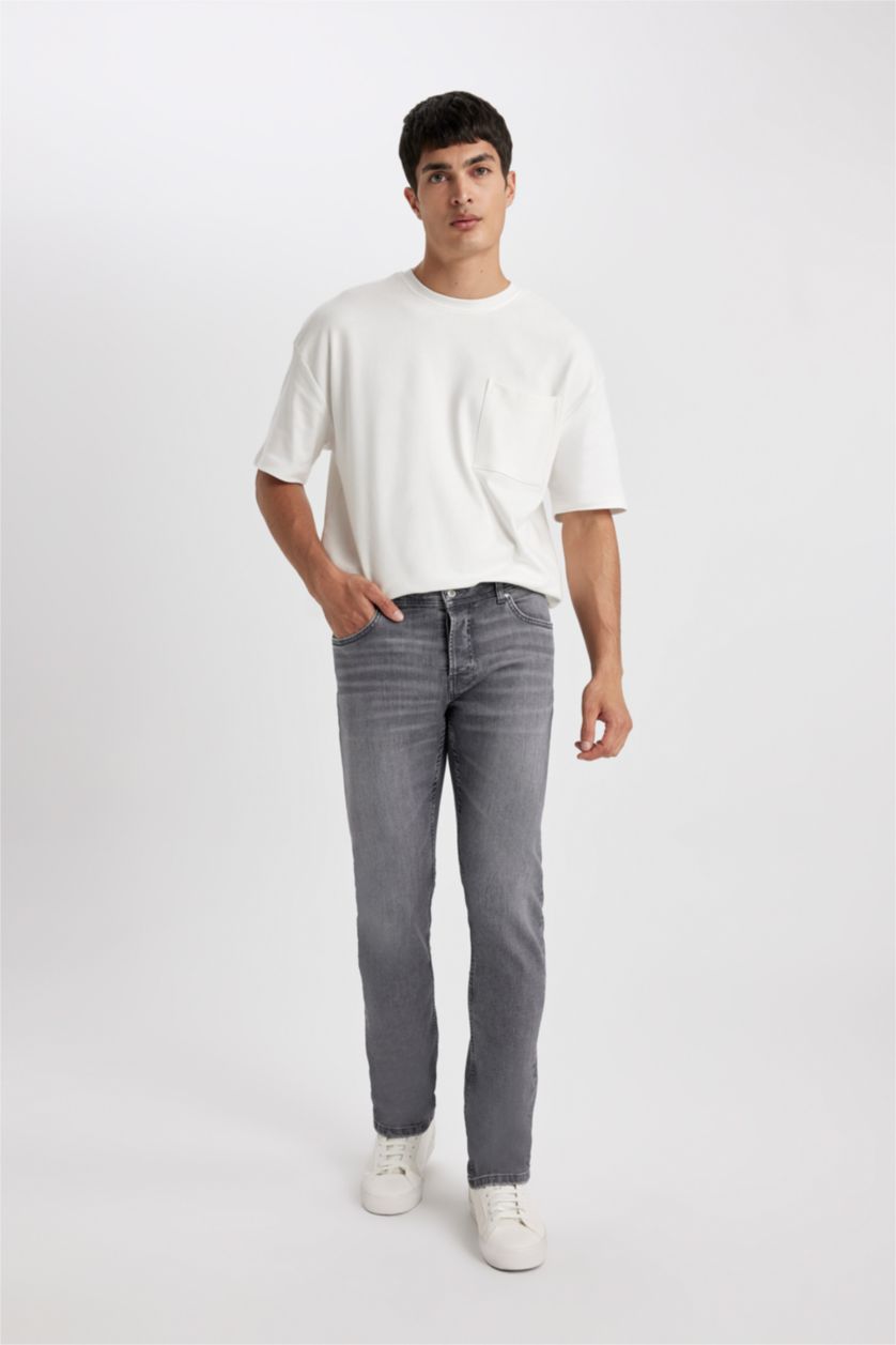 MAN Grey Pedro Slim Fit Slim Fit Normal Waist Jean Pant