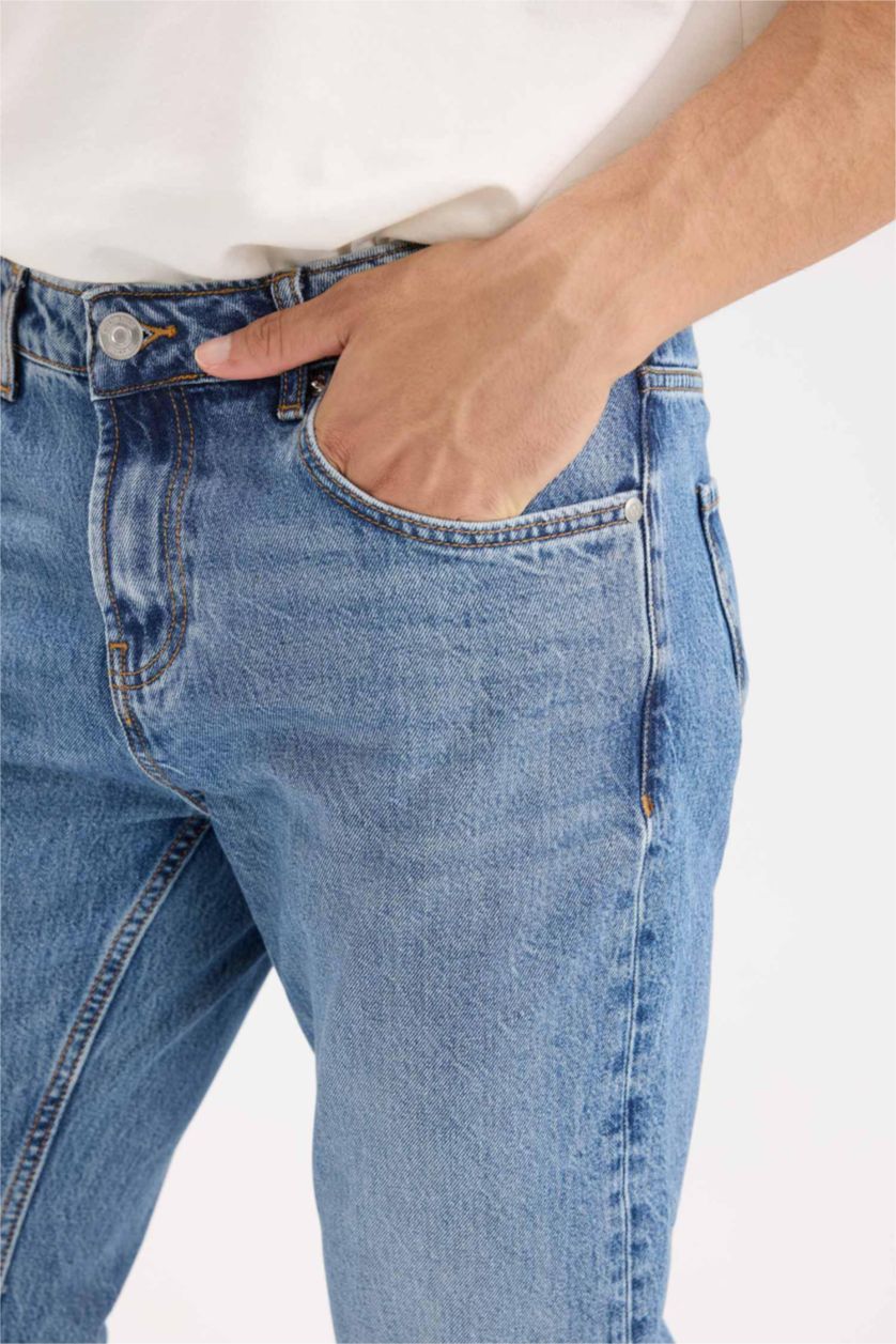 Erkek Mavi Straıght Fıt Pantolon