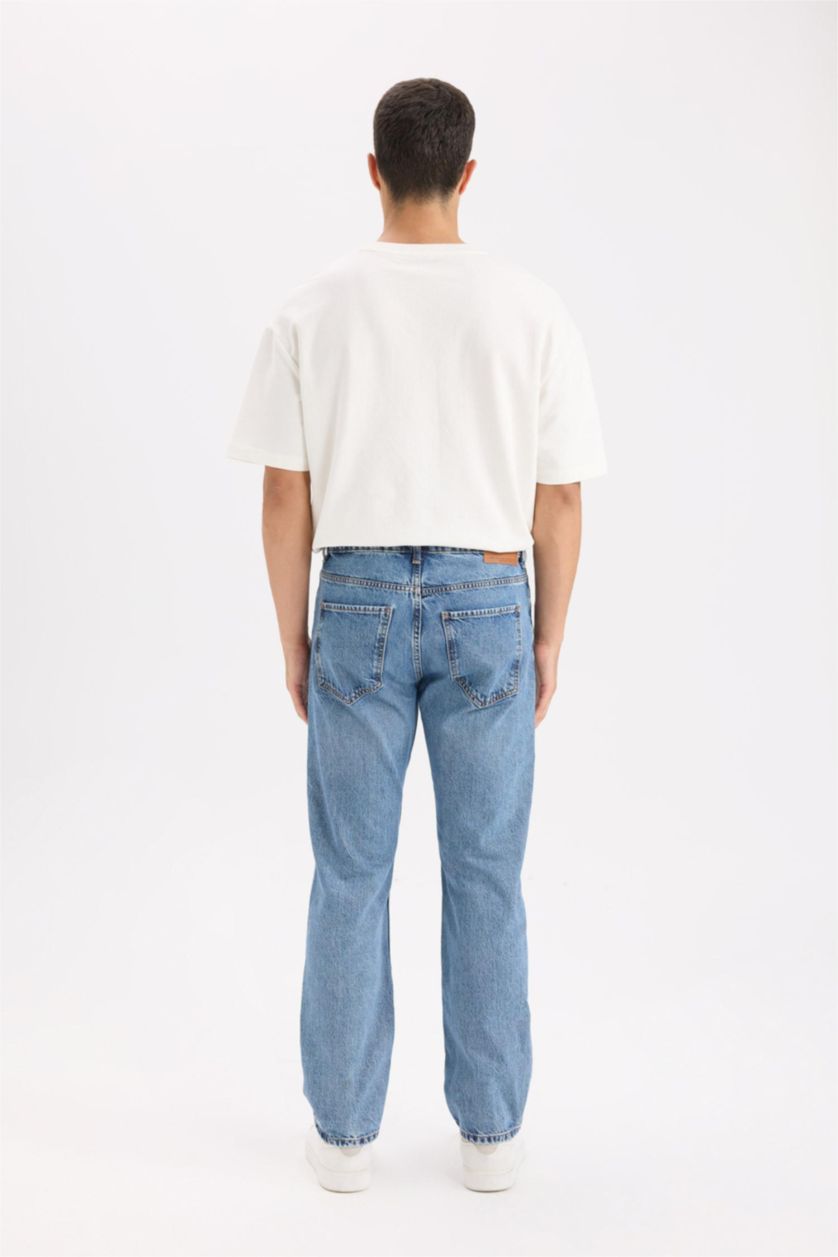 Erkek Mavi Straıght Fıt Pantolon