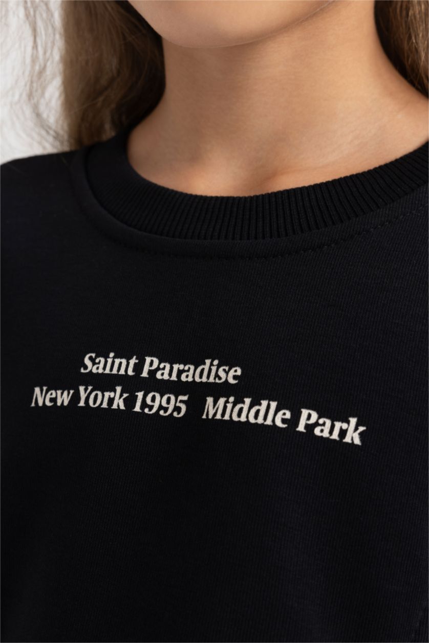 بنات أسود فستان سويت بناتي قصة عادية مطبوع