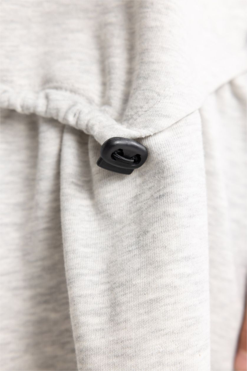 FILLES Gris Robe De Survêtement Imprimée Encapuchonné