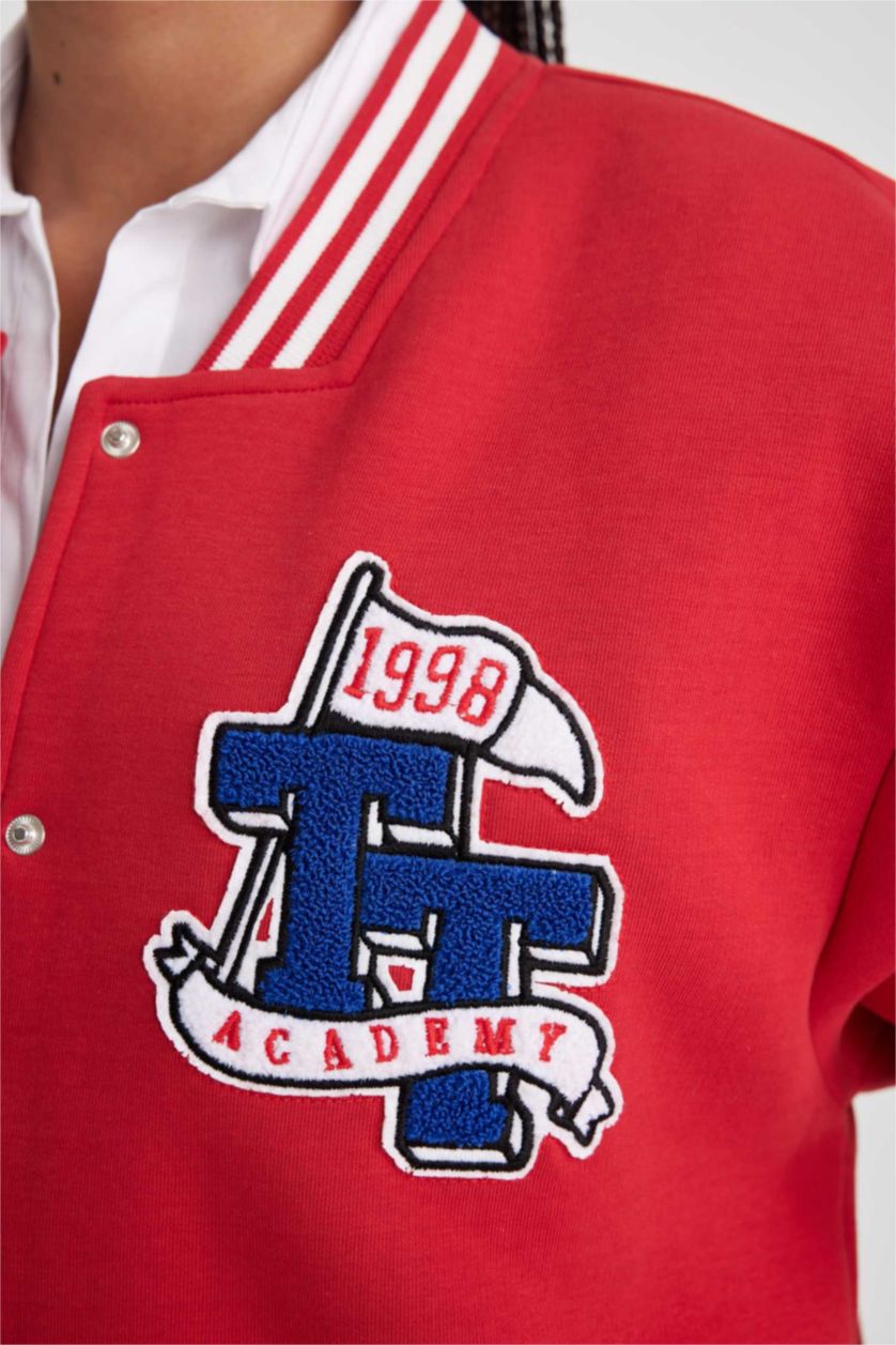 Женщины Красный Бобмер оверсайз из плотной ткани