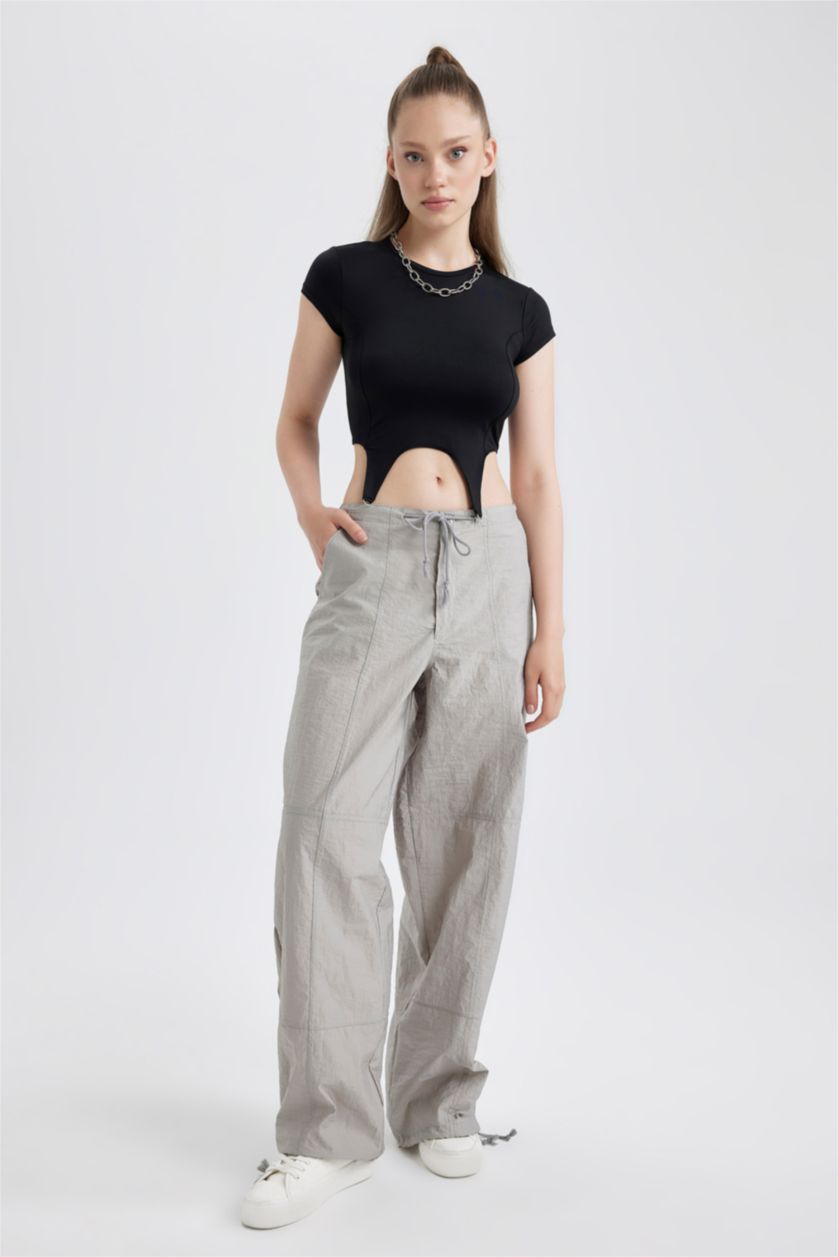 نساء أسود تيشيرت سليم فيت نص ردن