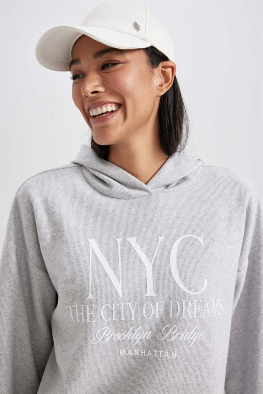 FEMME Gris Relax Fit Sweatshirt