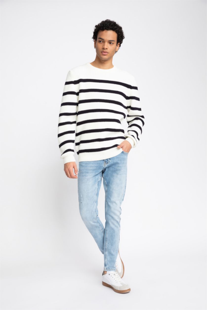 HOMME BLEU Clair Pantalon Jean Skinny Coupe Confort