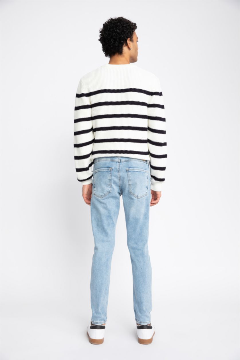 HOMME BLEU Clair Pantalon Jean Skinny Coupe Confort