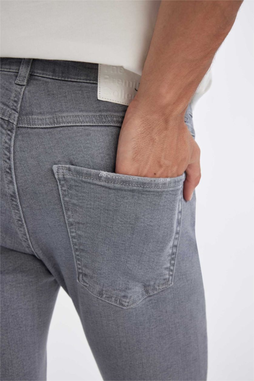 MAN Light Grey Skinny Comfort Fit Tight Relaxed Fit Normal Waist  Jeans