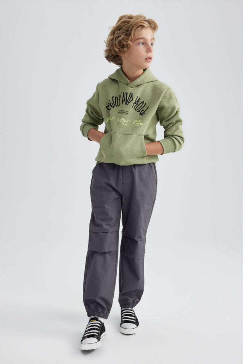 BOYS & TEENS Anthracite Boy Jogger Poplin Trousers
