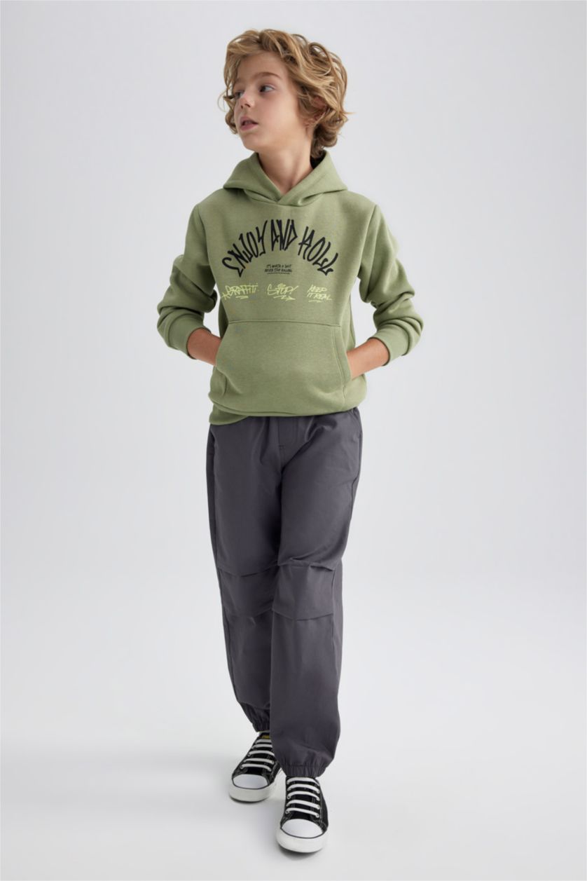 BOYS & TEENS Anthracite Boy Jogger Poplin Trousers