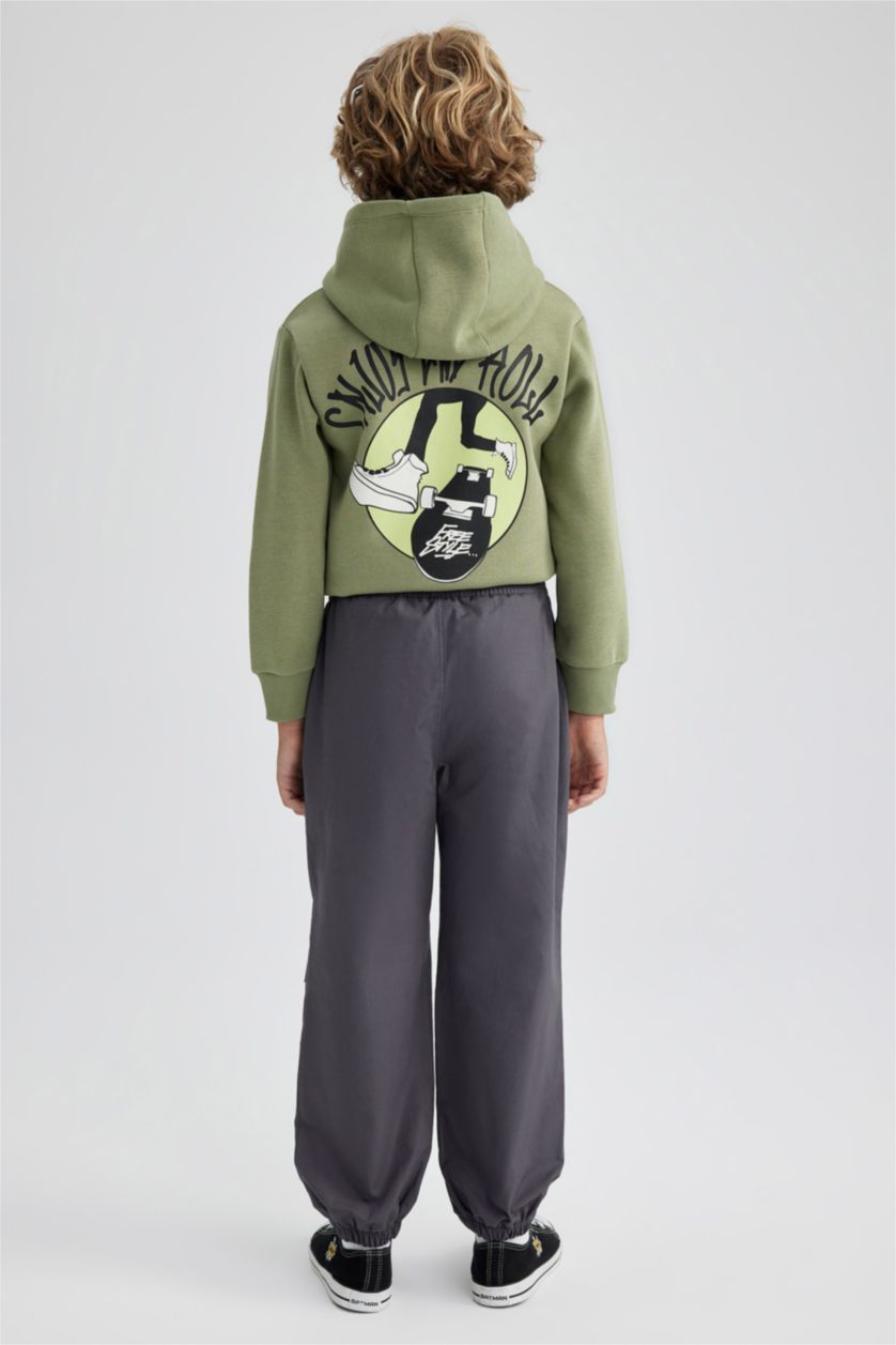 BOYS & TEENS Anthracite Boy Jogger Poplin Trousers