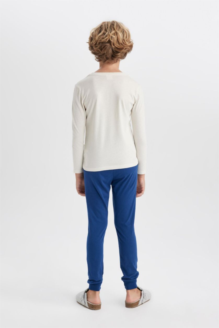 BOYS & TEENS Stone 2 piece Regular Fit Knitted Pyjamas