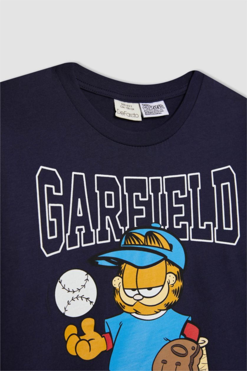 أولادي كحلي طقم بيجاما قصة عادية من غارفيلد - قطعتين