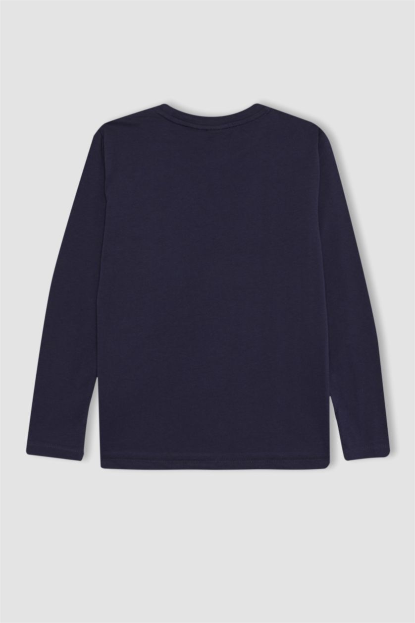 أولادي كحلي طقم بيجاما قصة عادية من غارفيلد - قطعتين