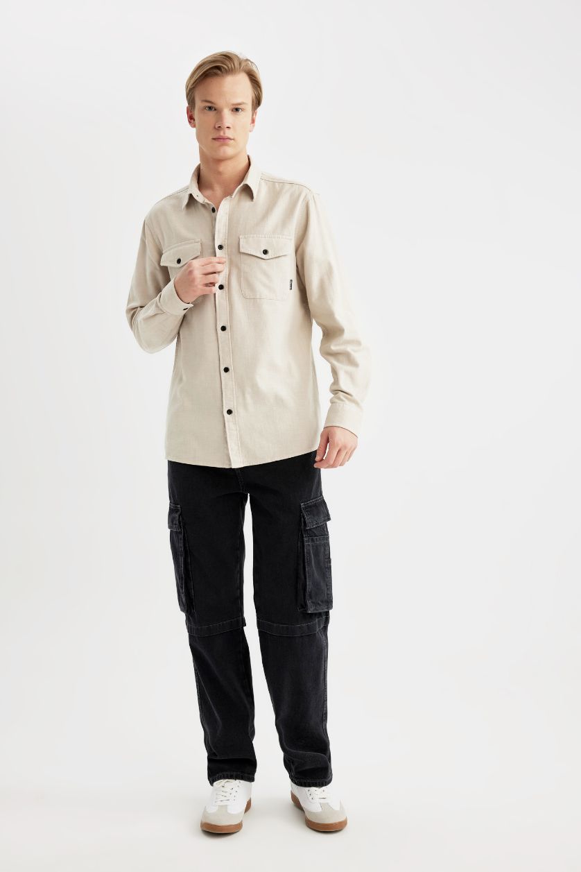 MAN Stone Regular Fit Cotton Long Sleeve Shirt