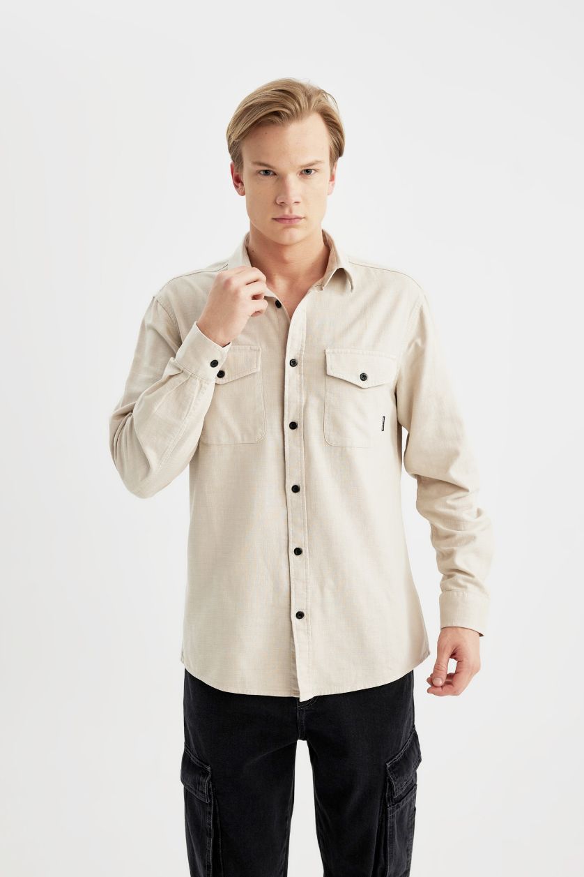 MAN Stone Regular Fit Cotton Long Sleeve Shirt