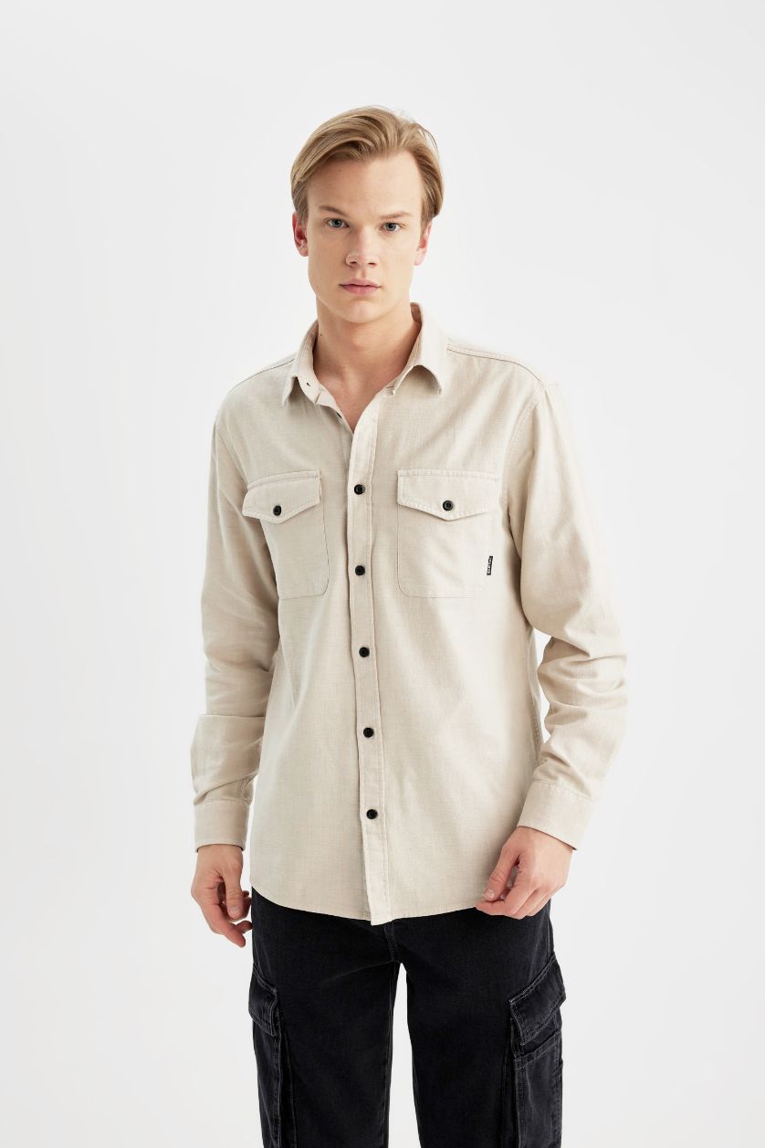 MAN Stone Regular Fit Cotton Long Sleeve Shirt