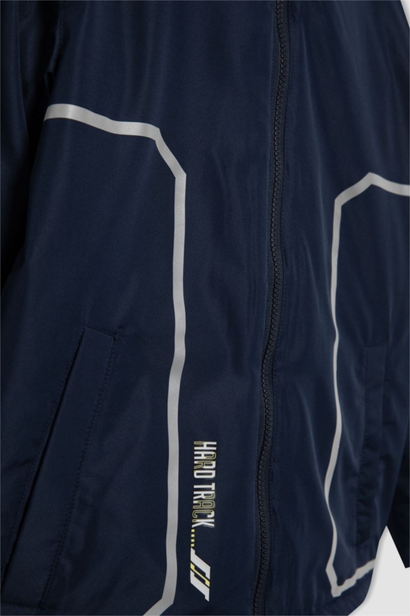 Boys & Teens NAVY Boy Hooded Windproof Raincoat