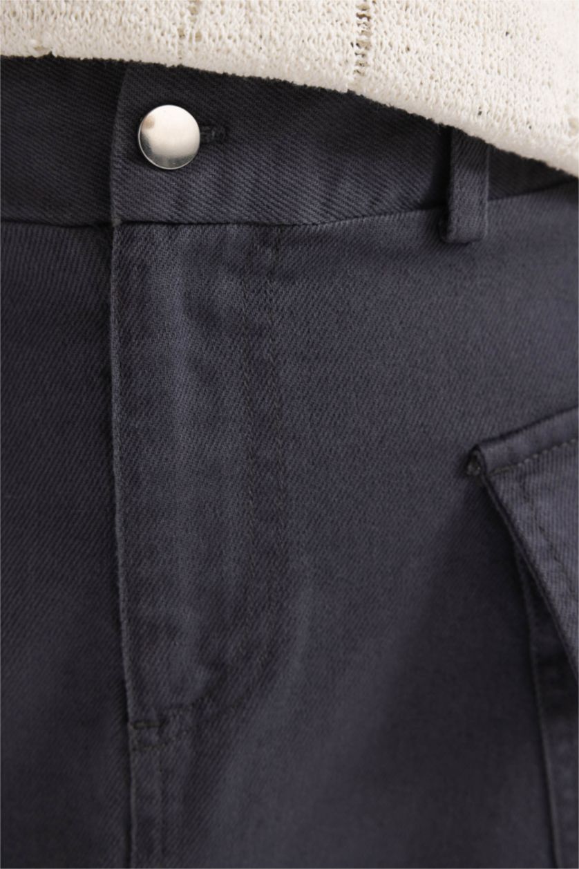 حريمي أنثرا جيبة طويلة قطن جبردين