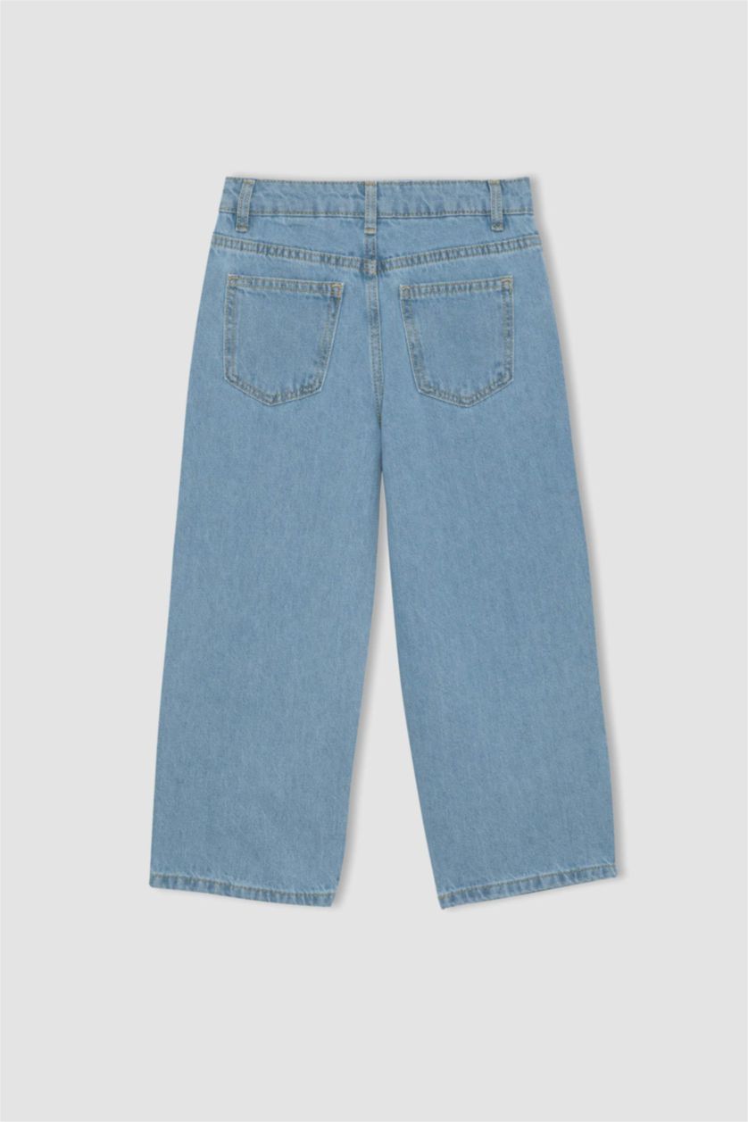 GIRLS & TEENS Light Blue بنطلون جينز قصة فضفاضة