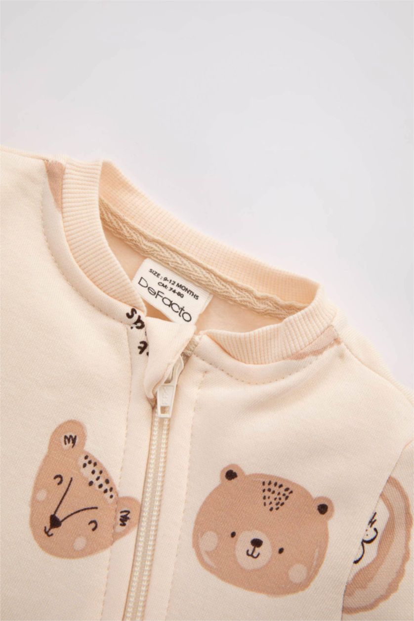 BABY GIRL Sand Baby Boy Newborn Bear Printed Thick Jumpsuit Booties 2 Piece Set