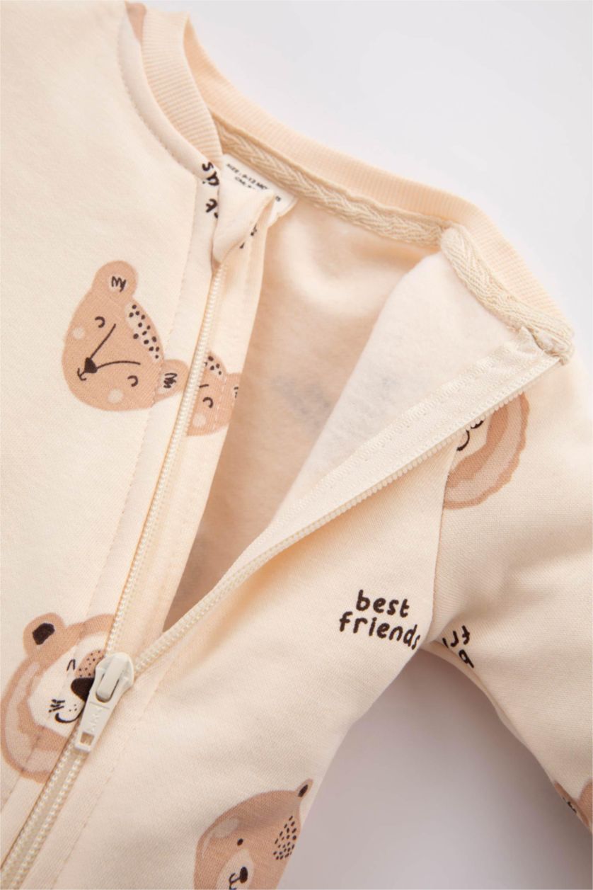 BABY GIRL Sand Baby Boy Newborn Bear Printed Thick Jumpsuit Booties 2 Piece Set