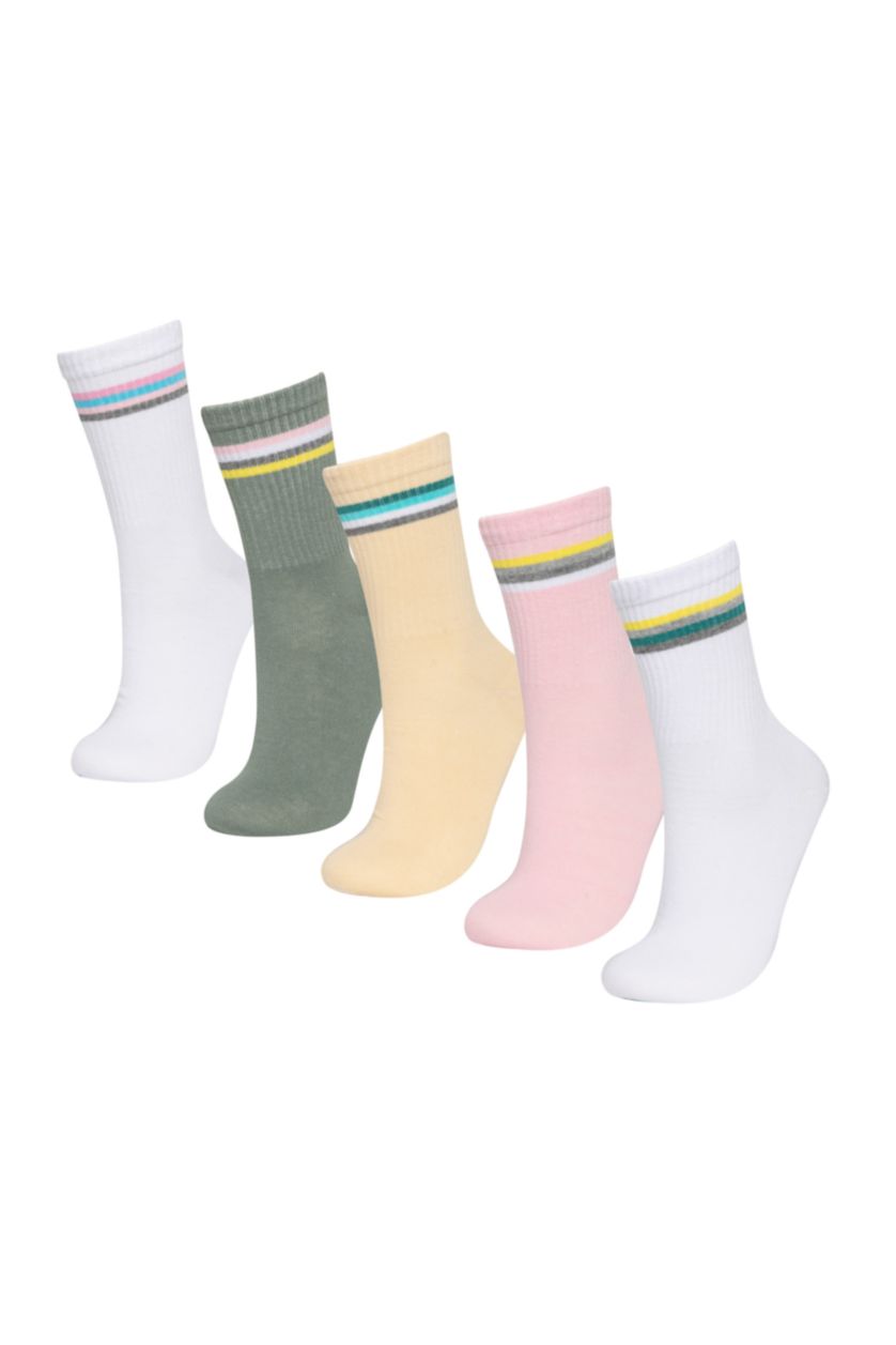 WOMAN MIXED 5 Piece Cotton Long sock