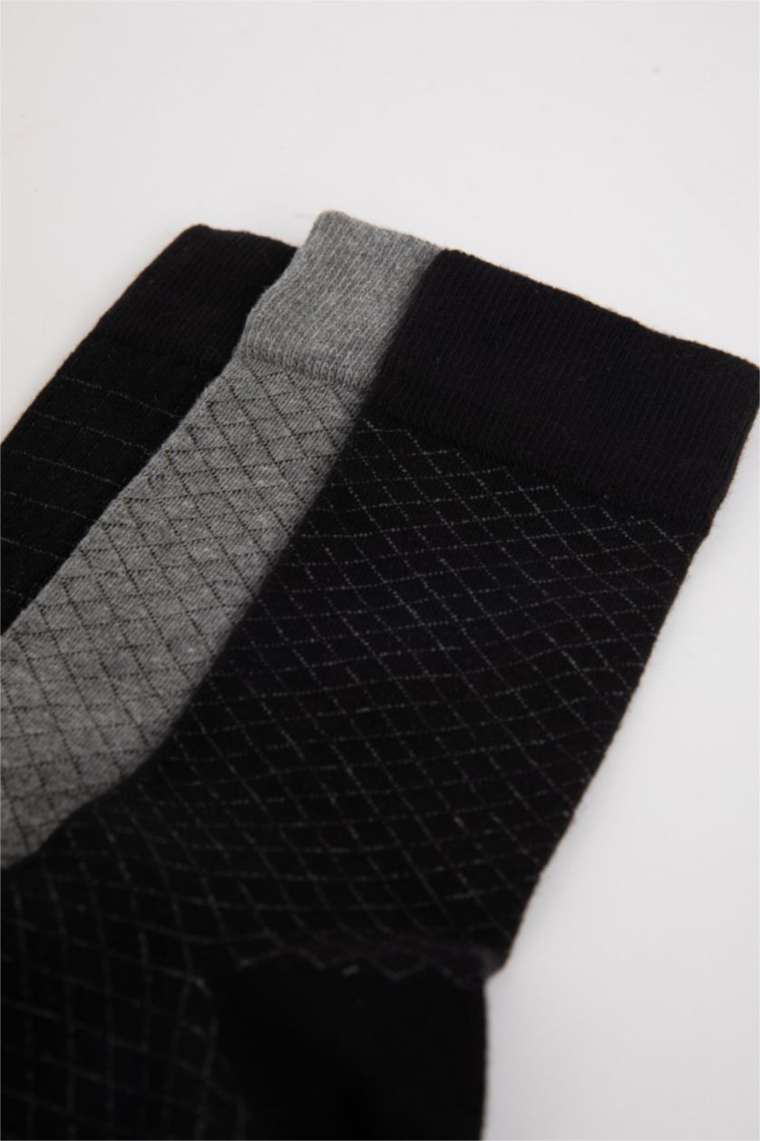 MAN Black Man 3 Piece Cotton Long Socks