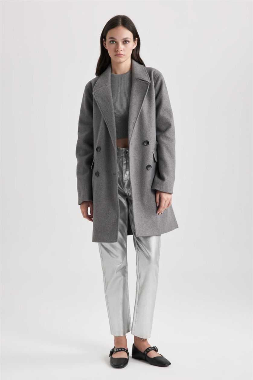 حريمي رمادي بنطلون جينز قصة مستقيمة