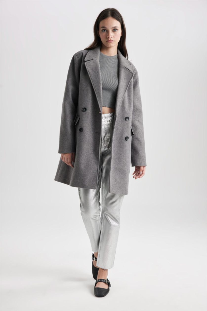 حريمي رمادي بنطلون جينز قصة مستقيمة