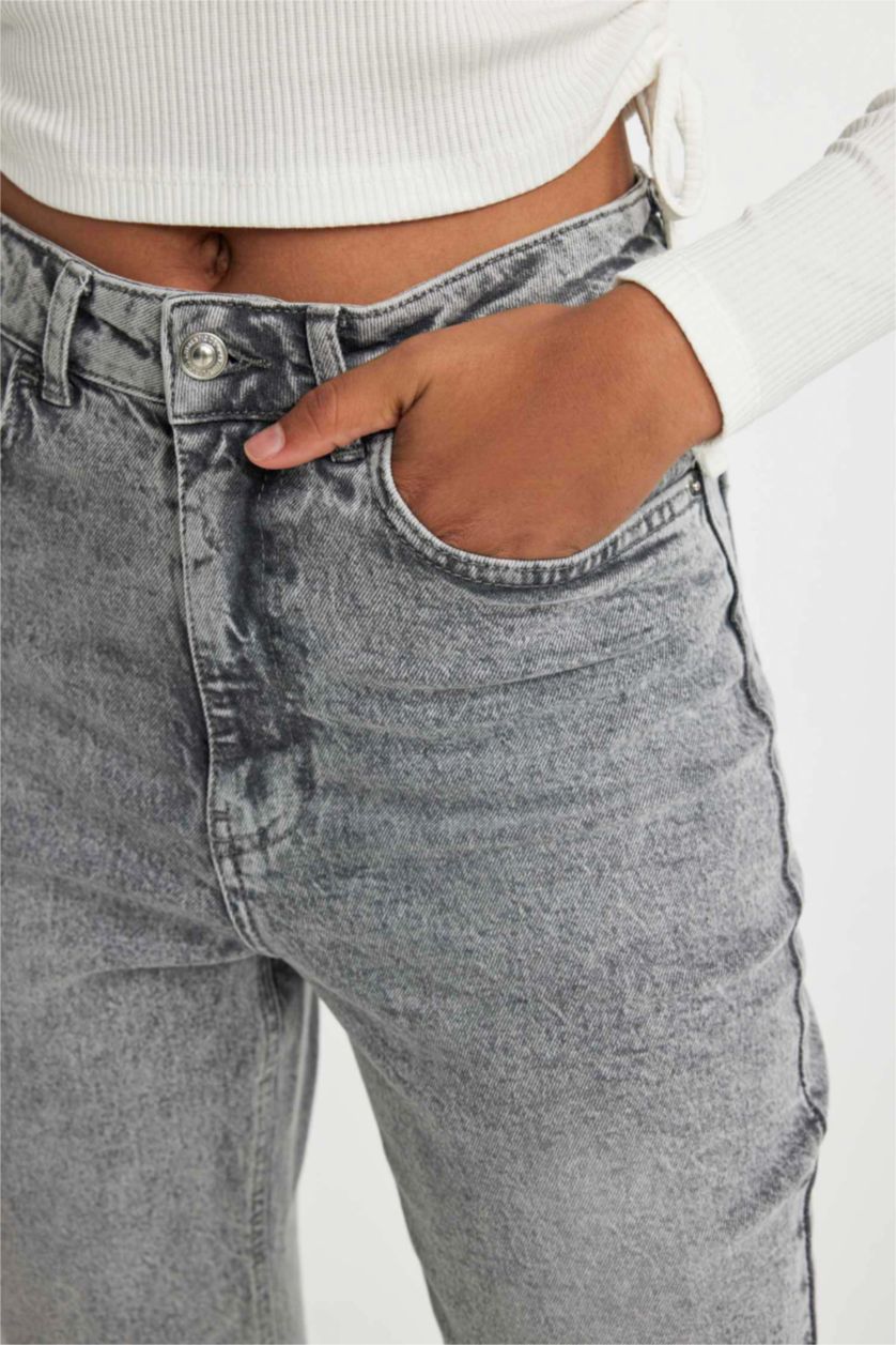 WOMAN Grey High Waist Trousers