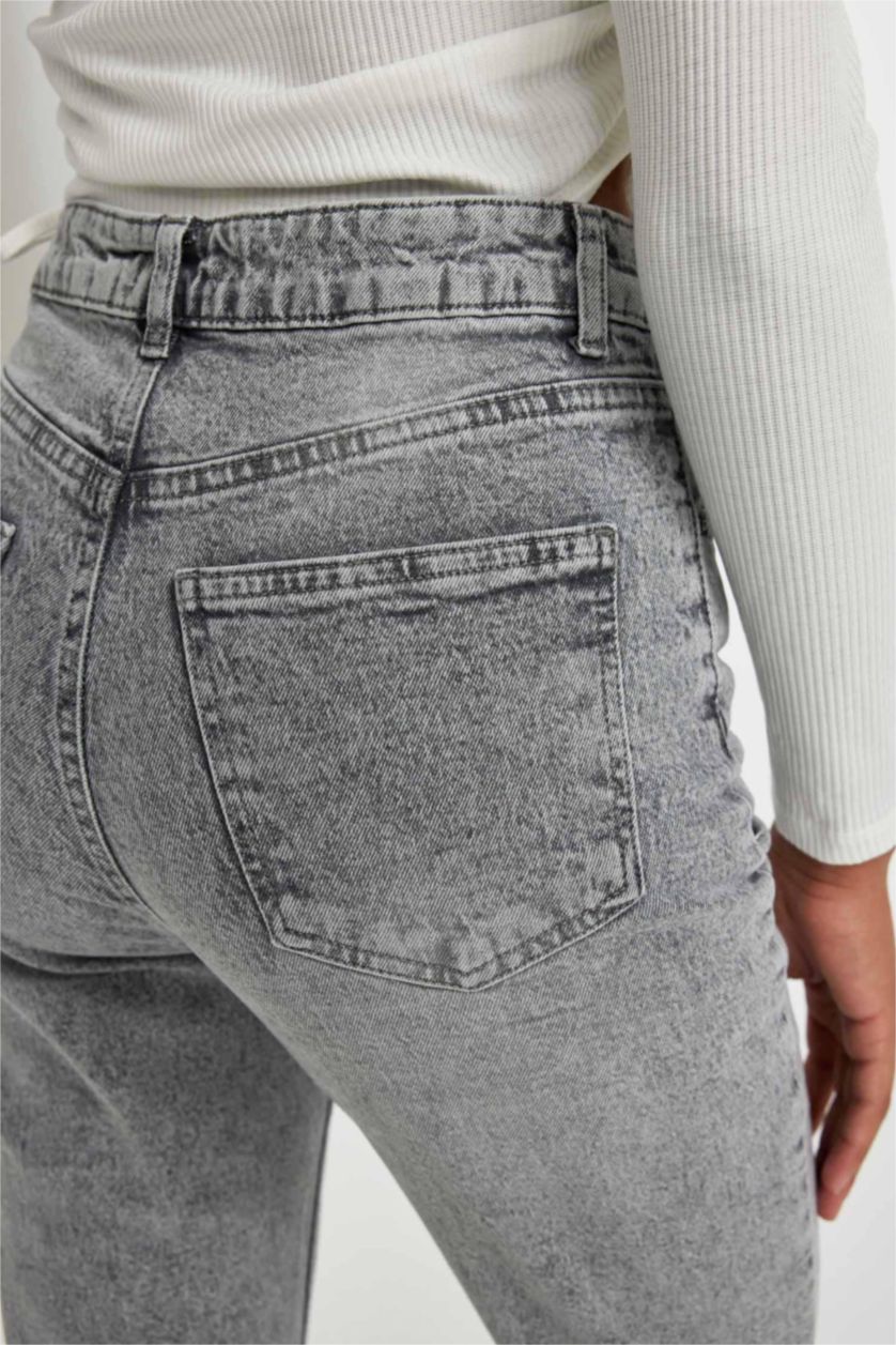 WOMAN Grey High Waist Trousers