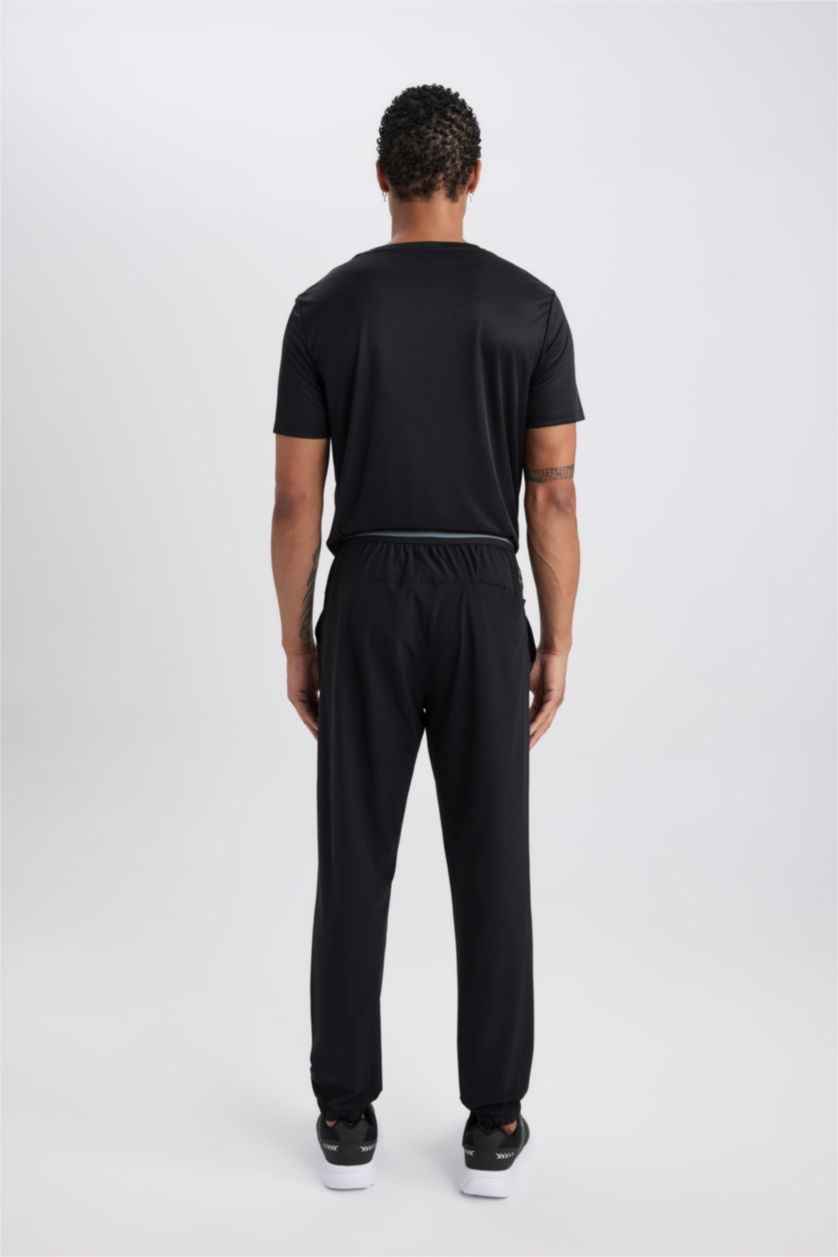 MAN Black Slim Fit Woven Jogger Sweatpants