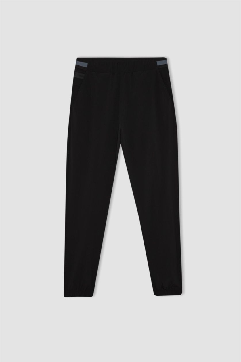 MAN Black Slim Fit Woven Jogger Sweatpants