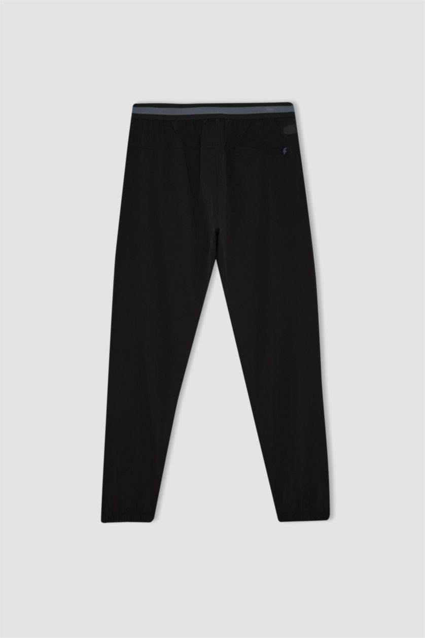 MAN Black Slim Fit Woven Jogger Sweatpants