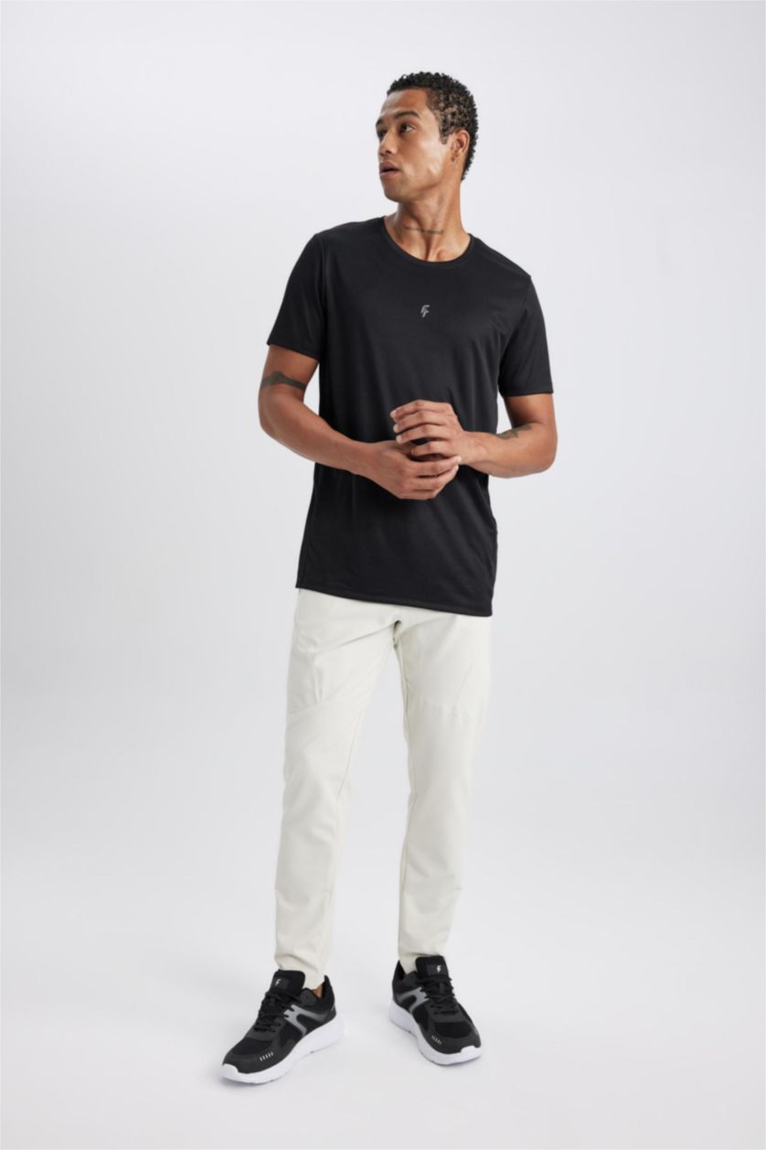 رجالي اللون الحجري بنطلون جوجر سليم فيت برجل بسوسته من DeFactoFit