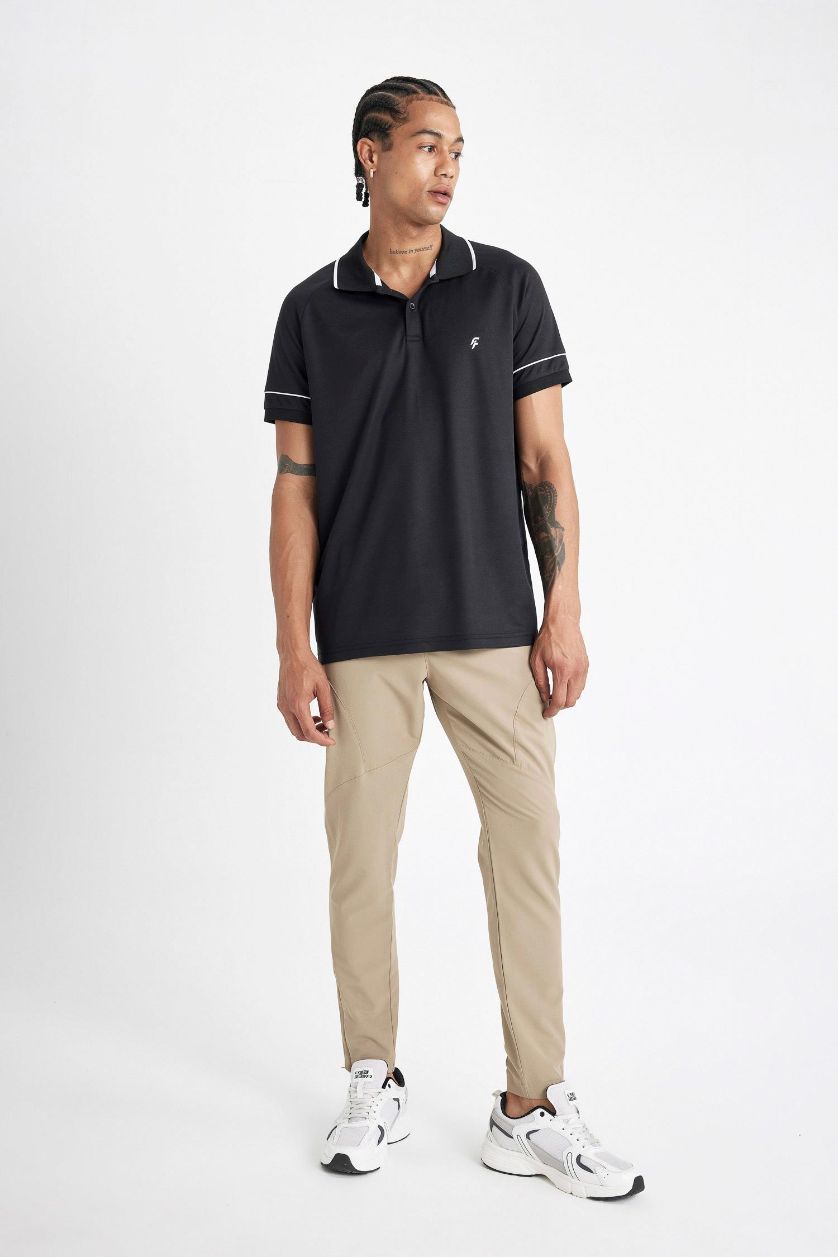 رجال فيزوني بنطرون بجامة رياضي جوجر منسوج سليم فيت بسحاب بجيب من DeFactoFit